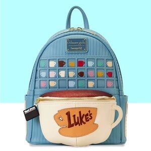 NWT Loungefly Gilmore Girls Luke’s Diner coffee cup mini backpack